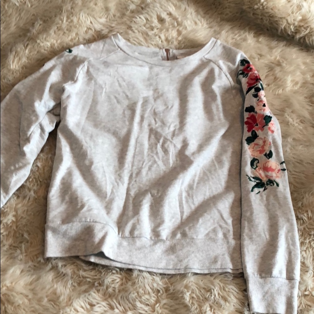 A new day embroidered sweatshirt